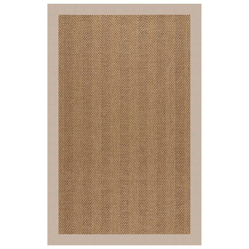 Sunbrella Herringbone Bordered Indoor/Outdoor Rug - Antique Beige, 2' 6" x 8' Runner