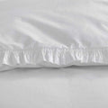 Solid Ruffle Garment Washed Cotton Percale Pillowcase Set - White, King