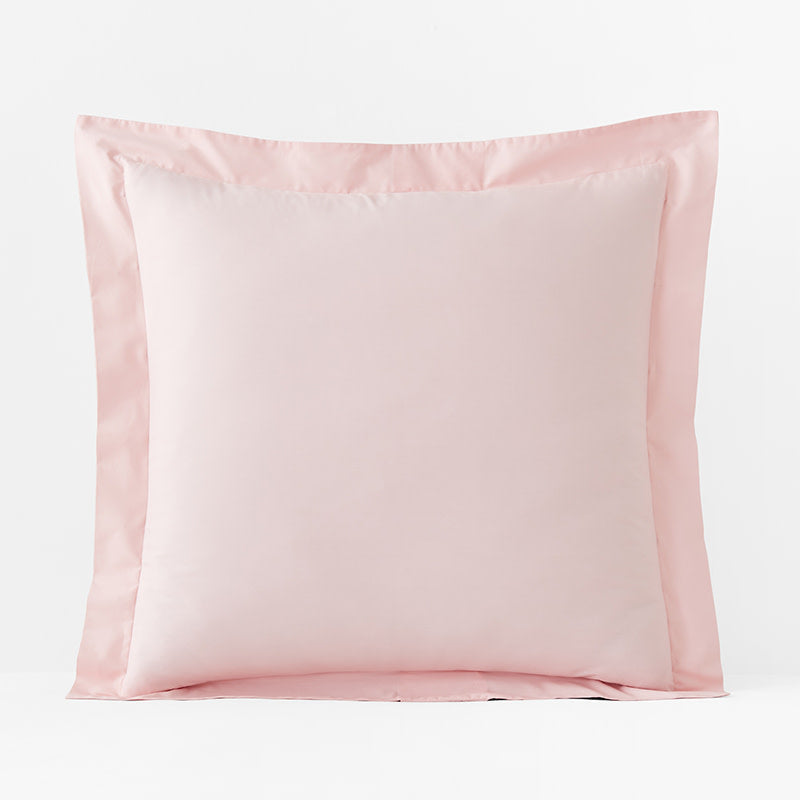 Classic Cool Organic Cotton Percale Solid Sham - Petal Pink, Euro
