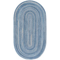 Bambini Braided Chenille Rug - Aqua, 7' x 9' Oval