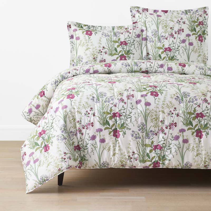 Bloom Meadow Classic Smooth Sateen Comforter - White Multi, Full/Queen