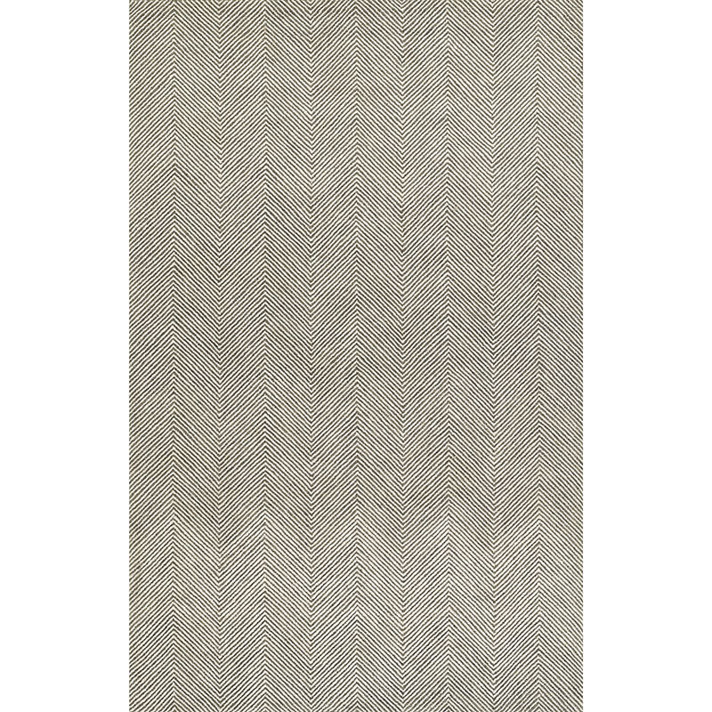 Herringbone Hand Tufted Wool Rug - Gray, 8' x 10'