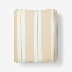 Tailored Stripes and Plaids Classic Cool Cotton Percale Fitted Bed Sheet - Wide Stripe Gold, Twin XL