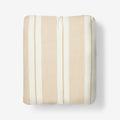 Tailored Stripes and Plaids Classic Cool Cotton Percale Fitted Bed Sheet - Wide Stripe Gold, Twin