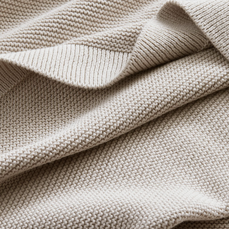 Classic All Season Breathable Cotton Knit Blanket - Navy, Twin/Twin XL
