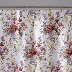 Nature's Bouquet Classic Smooth Sateen Shower Curtain - Cream Multi
