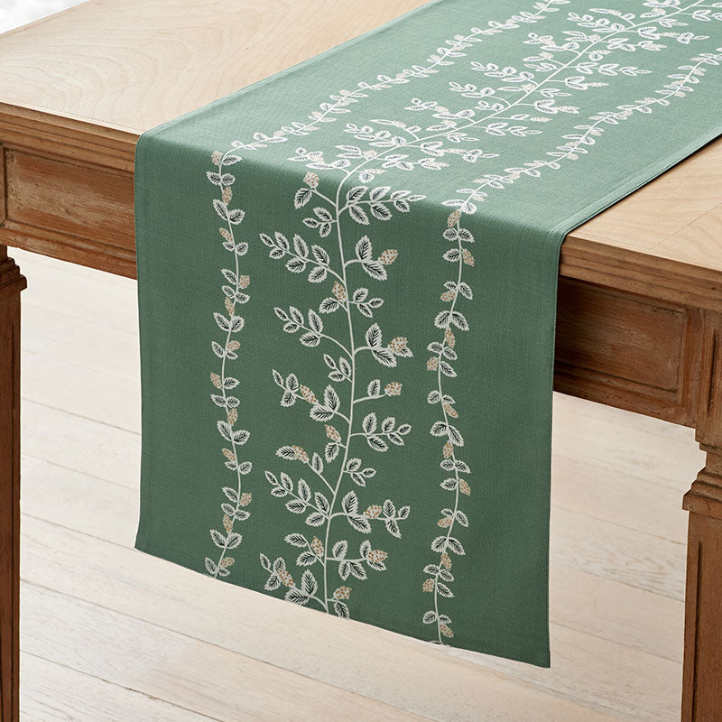 Climbing Vines Table Runner - Green, 16 in. x 90 in.