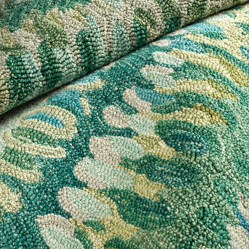 Paint Chip Hand Hooked Wool Rug - Moss, 5' x 8'
