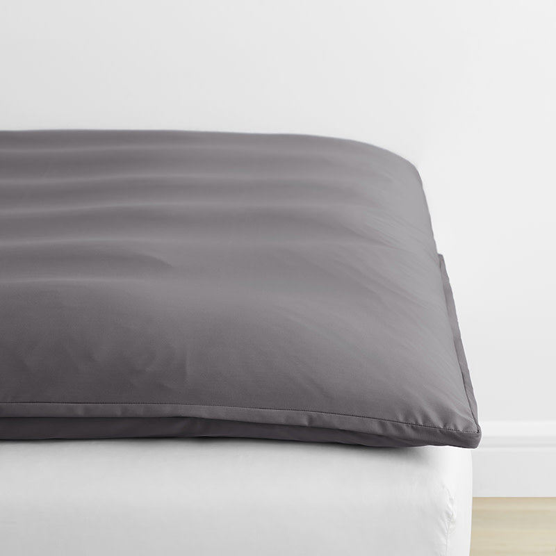 Classic Smooth Wrinkle-Free Sateen Mattress Topper Cover - Stone Gray, Twin XL