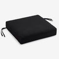 Replacement Boxed Edge Chair Cushion - Black, 21 in. x 19 in.