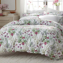Bloom Meadow Classic Smooth Sateen Comforter - White Multi, Twin/Twin XL