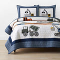 Construction Builders Quilt - Blue Multi, Full/Queen