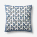 Jiya Reversible Decorative Square Pillow Cover - Blue Multi, 20 in. x 20 in.
