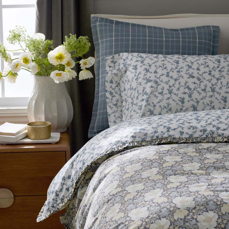 Yarn-Dyed Plaid Reversible Sham - Mineral, Euro