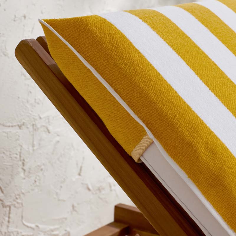 Classic Cabana Stripe Lounge Chair Cover - Yellow