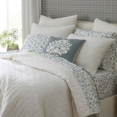 Tapestry Vine Garment Washed Cotton Percale Bed Sheet Set - Ivory Multi, King