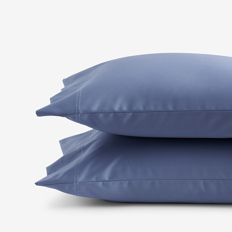 Premium Smooth Supima® Cotton Wrinkle-Free Sateen Pillowcase Set - Blue Dusk, Standard