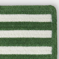 Chenille Border Stripe Handwoven Reversible Rug - Moss Green, Swatch