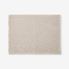 Solid Fringe Placemats, Set of 4 - Putty