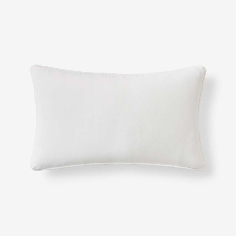 Velvet Decorative Lumbar Pillow Cover - Cream, 12 in. x 21 in.