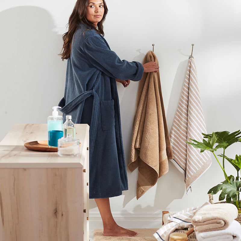 Women's Long Robe - Indigo, S