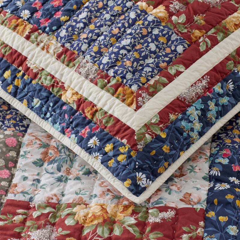 Aahana Patchwork Quilted Sham - Navy, Standard
