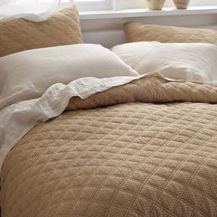 Waffle Quilt - Wheat, Full/Queen