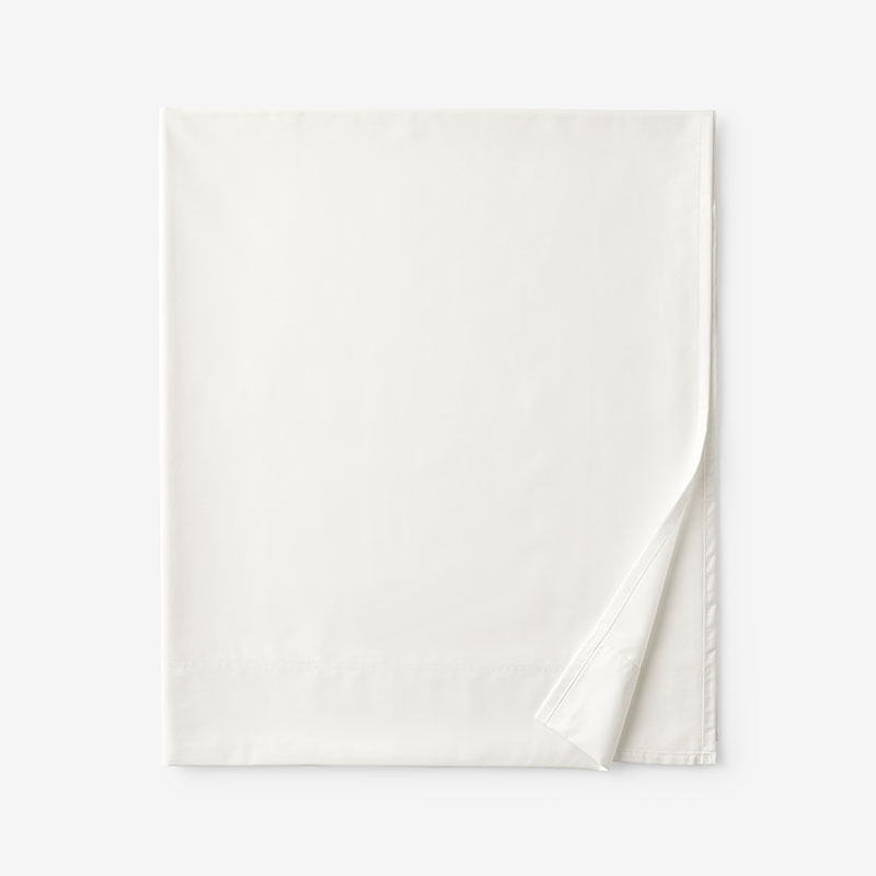 Classic Smooth Wrinkle-Free Sateen Flat Bed Sheet - Creme, King