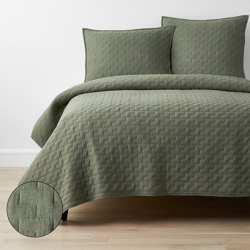 Air Layer Quilt - Green, King/Cal. King