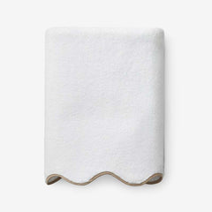 Scalloped Edge Bath Towel - Beige