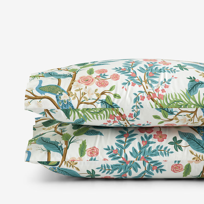Peacock Classic Smooth Sateen Pillowcase Set - Cream, Standard
