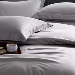 Premium Smooth Supima® Cotton Wrinkle-Free Sateen Flat Bed Sheet - Silver, Twin/Twin XL