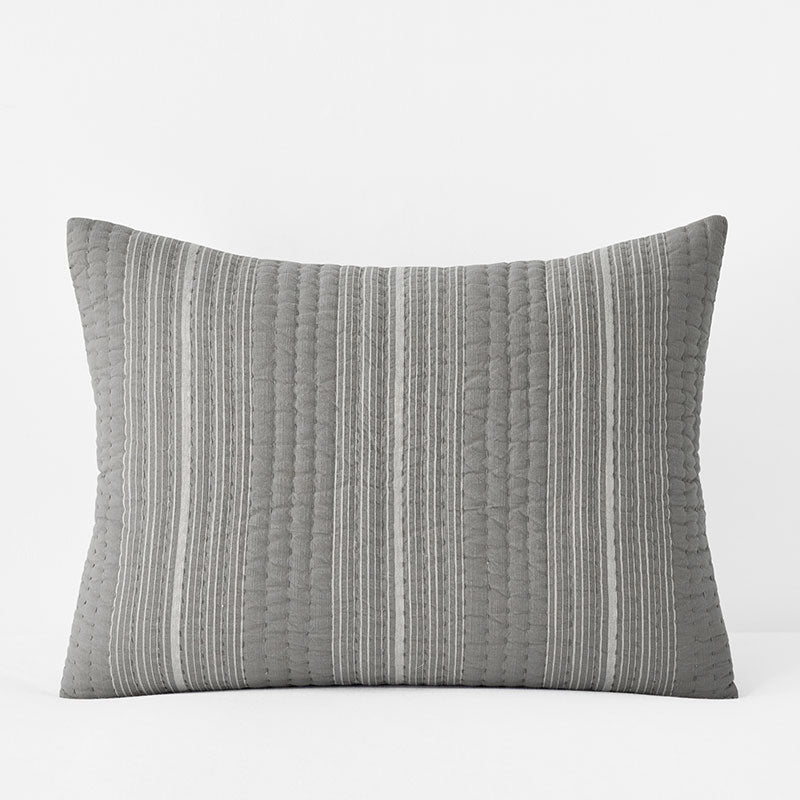 Stripe Quilted Sham - Mirror Stripe, King