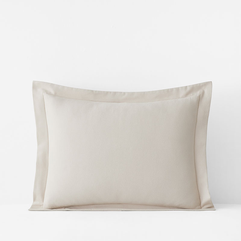 Classic Ultra-Cozy Cotton Velvet Flannel Sham - Oatmeal, Standard