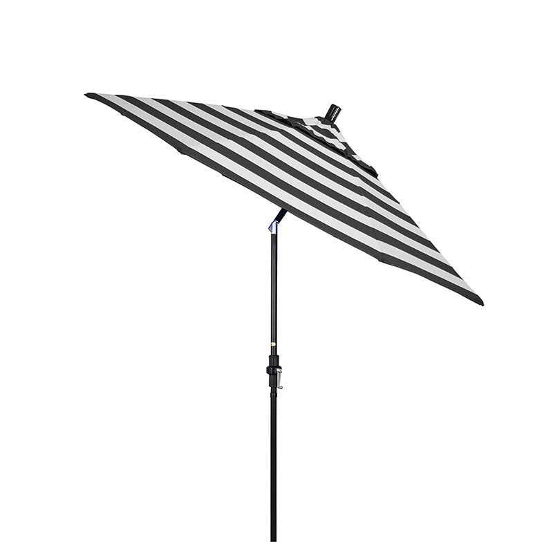 Round Outdoor Patio Umbrella, Fiberglass with Twist Tilt - Black Finish, Cabana Classic, 9'