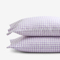 Gingham Classic Cool Organic Cotton Percale Pillowcase Set - Lilac, Standard