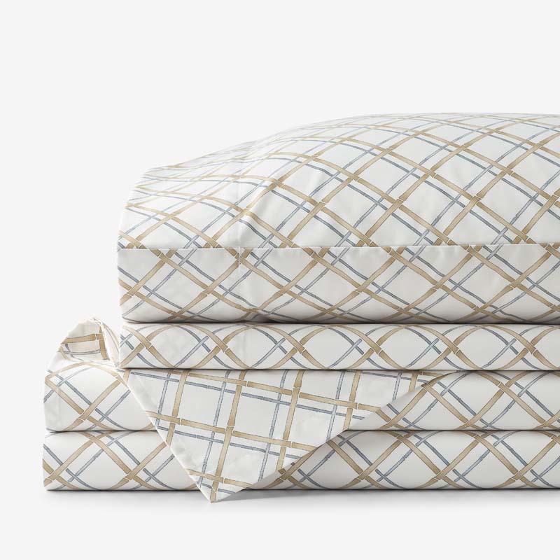 Leander Premium Smooth Wrinkle-Free Sateen Bed Sheet Set - Gray Multi, Full