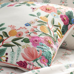 Garden Party Decorative Square Pillow Cover - Ivory Multi