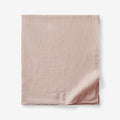 Premium Breathable Washed Linen Solid Flat Bed Sheet - Rose Smoke, Full
