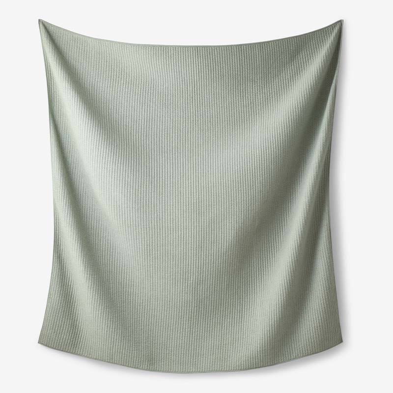 Fara Textured Kantha Quilt - Green, Twin/Twin XL