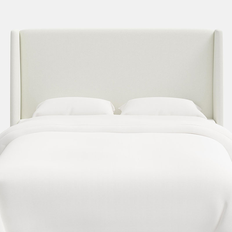 Gramercy Textured Linen Headboard - White, Queen