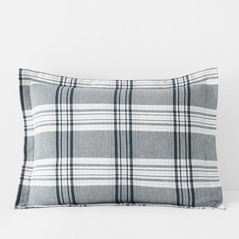 Classic Plaid Ultra-Cozy Cotton Velvet Flannel Sham - Walter, Standard