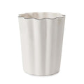 Scallop Waste Basket - Cream and Black