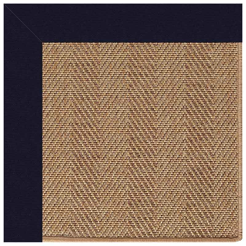 Sunbrella Herringbone Bordered Indoor/Outdoor Rug - Navy, 3' x 5'