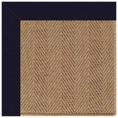 Sunbrella Herringbone Bordered Indoor/Outdoor Rug - Navy, 7' 9" x 10'