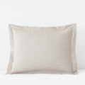 Classic Stripes and Plaids Cool Yarn-Dyed Cotton Percale Sham - Stripe Tan, King