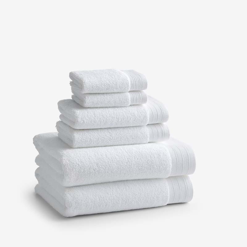 Plush Spa Solid 6-Piece Bath Set - White
