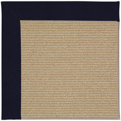 Sunbrella Narrow Stripe Bordered Indoor/Outdoor Rug - Navy, 7' 9" x 10'