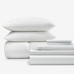 8-Piece Percale & LaCrosse™ Down Bedding Bundle