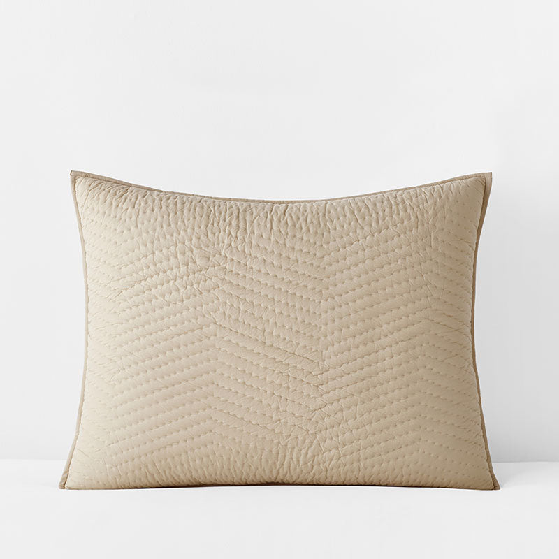 Voile Sham - Mushroom, Standard